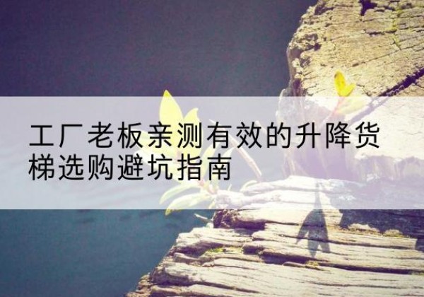清徐升降货梯怎么选-工厂老板亲测有效的升降货梯选购避坑指南